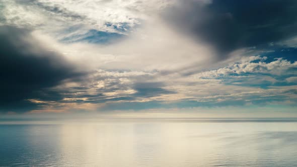 Clouds Moving over Sea, Timelapse