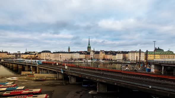 4K Timelapse of Stockholm Sweden Scandinavia