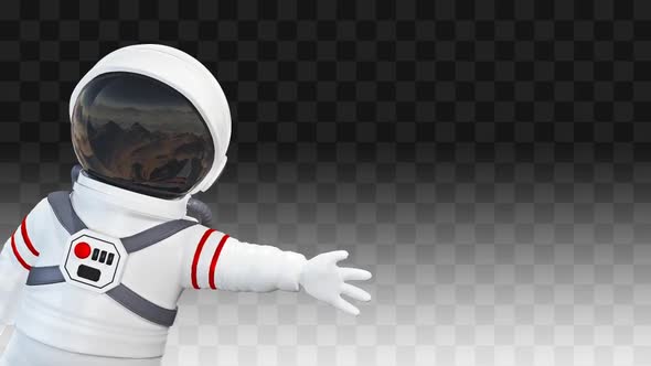 Cosmonaut Greeting From Corner