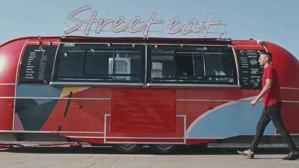 Portrait of Street Food Truck Owner Outdoors