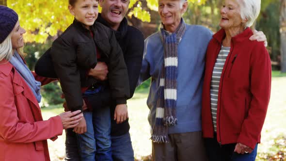 family together outdoors