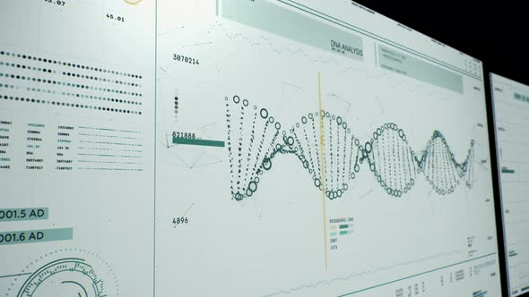 Examining genetic molecules for scientific biological study at modern laboratory alt