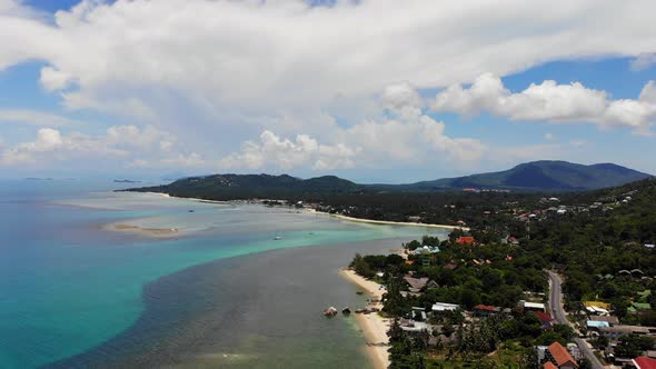 Beautiful high view of nature with sea ocean