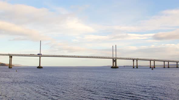 Bridge in Scotland Crossing From North Kessock to Inverness