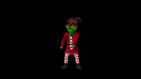 Green Elf Dance 1 - Christmas Concept alt