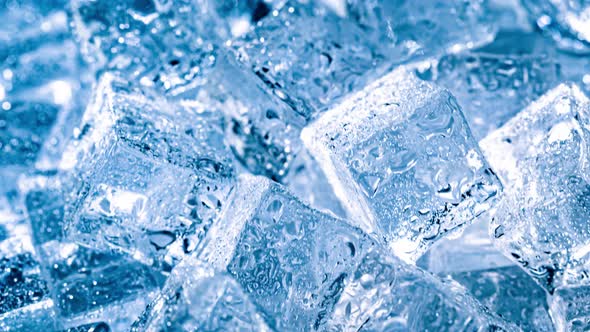 Ice Cubes Closeup Abstract Background