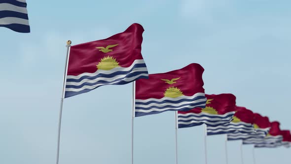 Kiribati Row Of Flags 