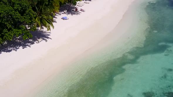 Aerial view abstract of sea view beach break by ocean and sand background