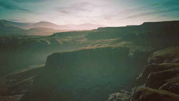 Typical Landscape of the Iceland Green Hills