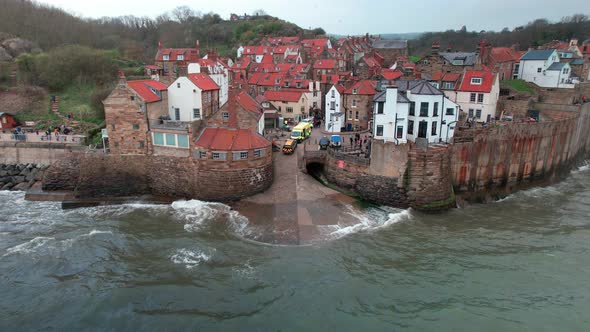 Old Coastguard Station In Robin Hood's Bay, North York Moors National Park In North Yorkshire, Engla