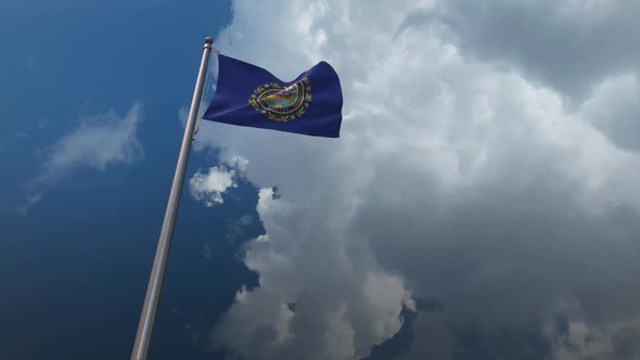 Hampshire State Flag Waving 2K