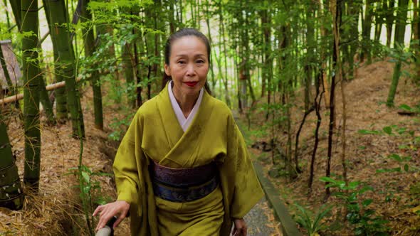 Japanese woman in Kyoto Japan
