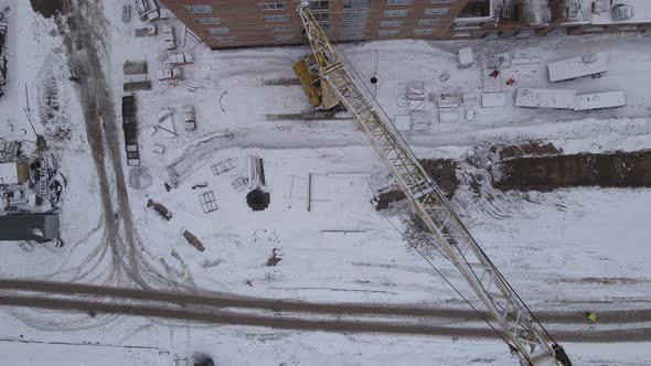 Construction Of A Multi-storey Building In Winter