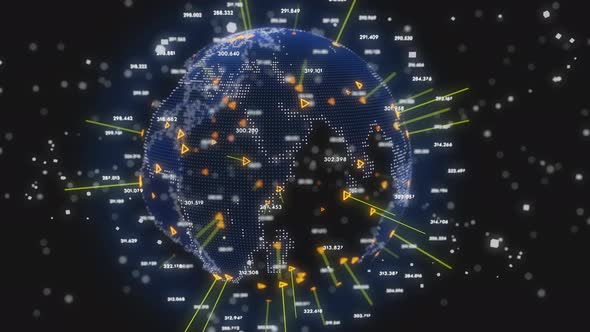 Concept of Global world telecommunication network.