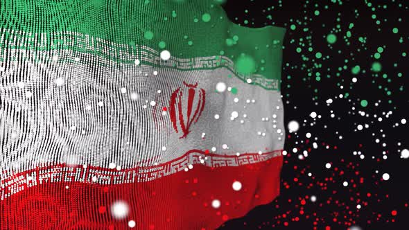Iranian Flag Particle Animation