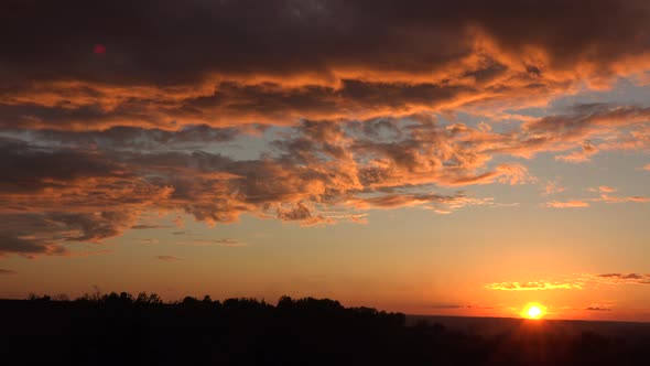 Time lapse beautiful sunset and clouds