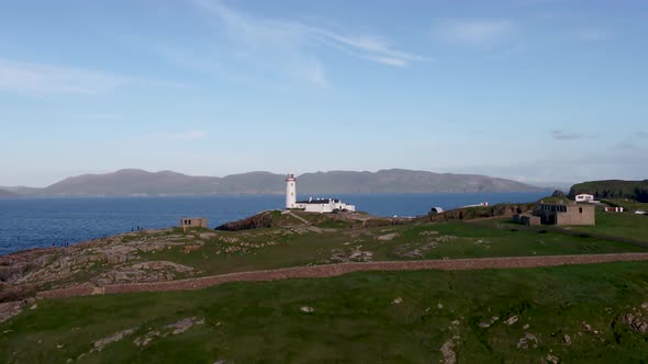 Aerial View of Fanad Head Lighthouse Donegal County Ireland