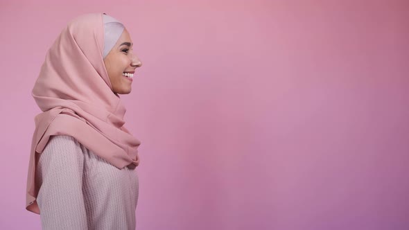 Happy Hijab Woman Modest Fashion Advertising Face