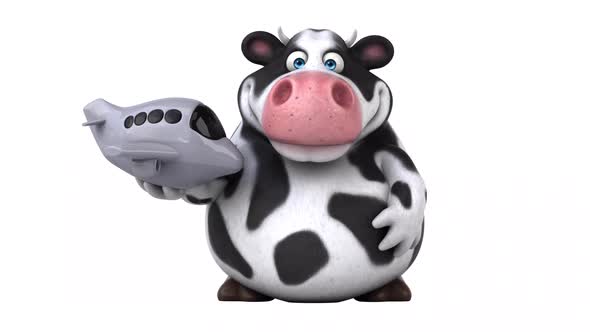 Fun cow - 3D Animation with alpha alt