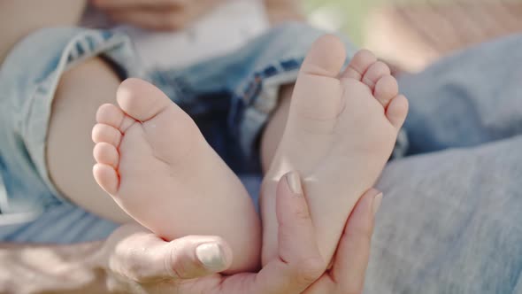  Bare Feet of Little Toddler