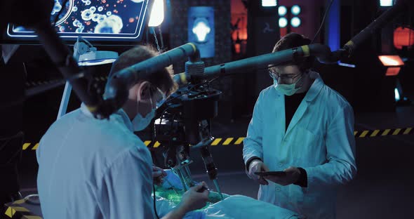 Young Scientists Do an Autopsy of a Space Alien / Videohive