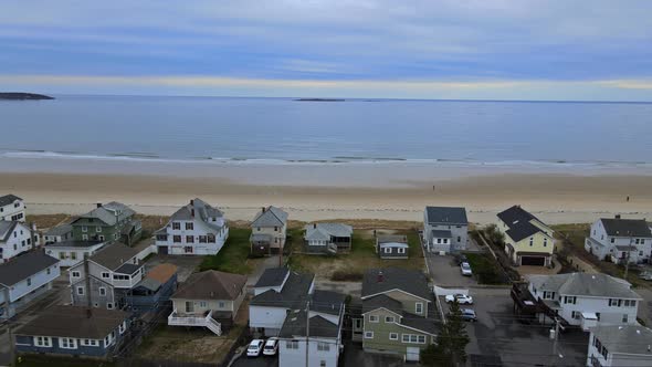 Aerial View of Residential Areas in the American Bay Area NJ US