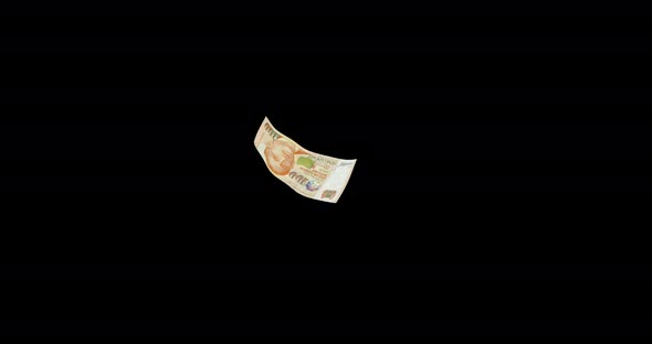 Money floats. Singapore dollar bill. 4K