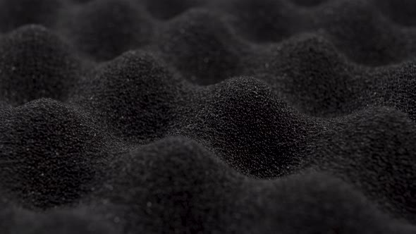 Black wavy foam packing material