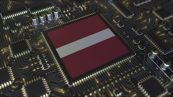 National Flag of Latvia on the Operating Chipset alt