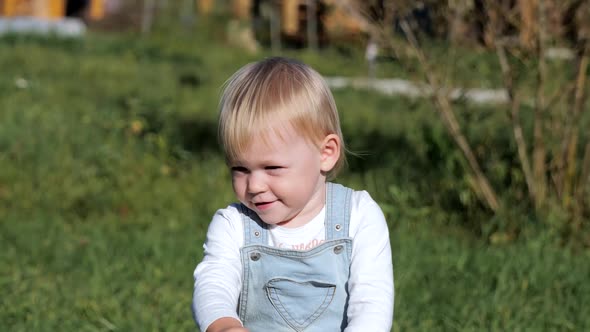 Little Girl Swinging on a Swing Balancer