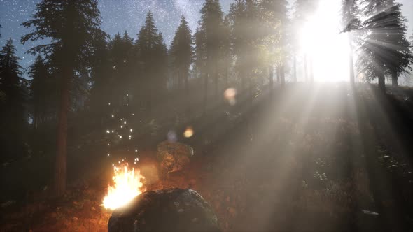 Campfire at Mountain alt