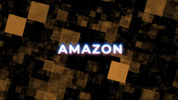 Amazon Text Digital Glitch Background