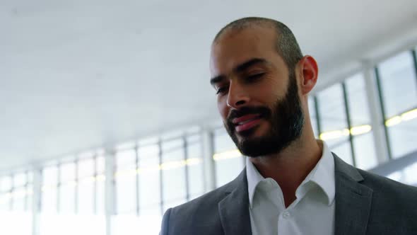 Businessman waiting in anticipation