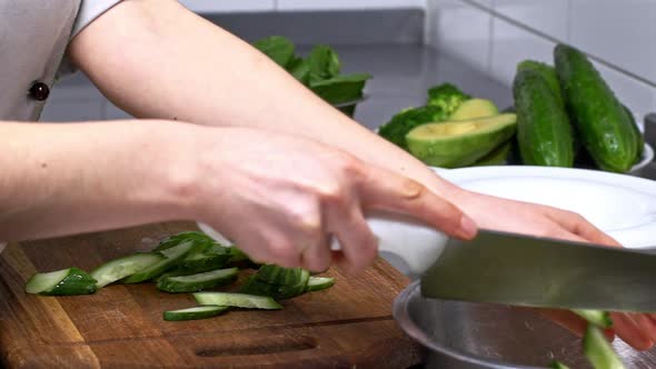 Chef Making Fresh Salad