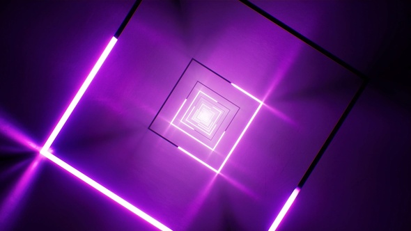 Purple Light Metal Tunnel VJ Loop