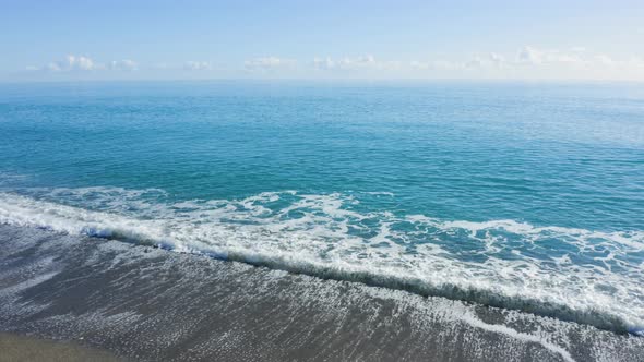 Calm Ocean in Winter with clear sky