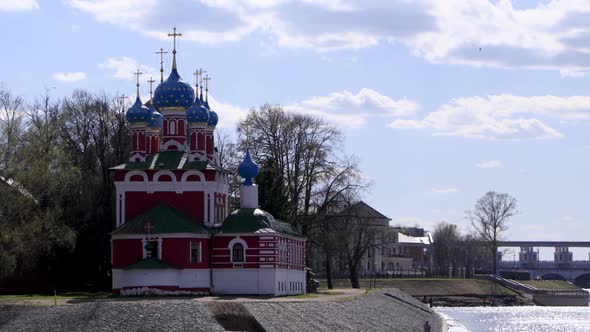 Church of the Dmitry in Uglich, Russia Time Lapse