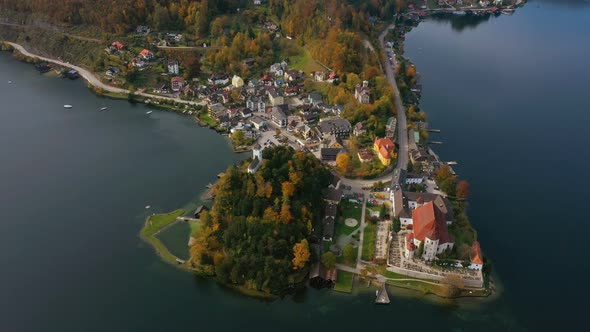 View Of Famous Traunkirchen Chapel 