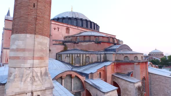 Hagia Sophia Mosque Museum Istanbul Turkey Aerial Ayasofya