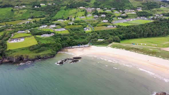 Aerial of Fintra Beach By Killybegs County Donegal Ireland