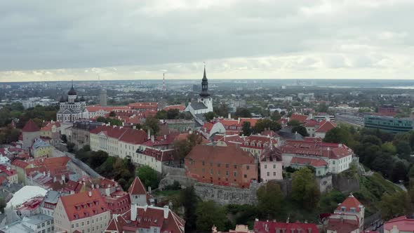 Aerial View Cityscape Tallinn Estonia