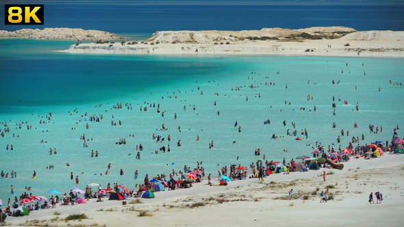 White Sandy Turquoise Colored Beach