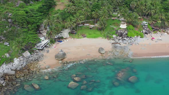 Nui Beach Black Rock Viewpoint in Phuket Thailand