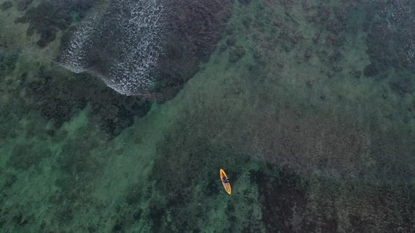 Fisherman in boat, Flic en Flac, Mauritius