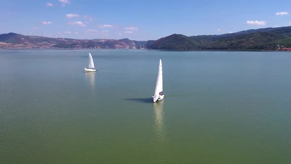 Sail Boats On Lake Golubac Regatta Serbia Summer 7