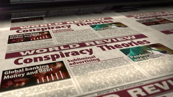 Conspiracy and secret theories theory newspaper printing press