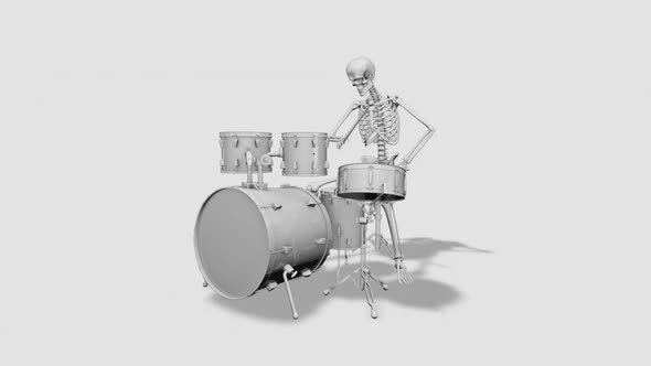 3D Skeleton Drums Show