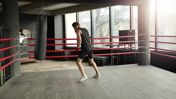 Man Having Boxing Training