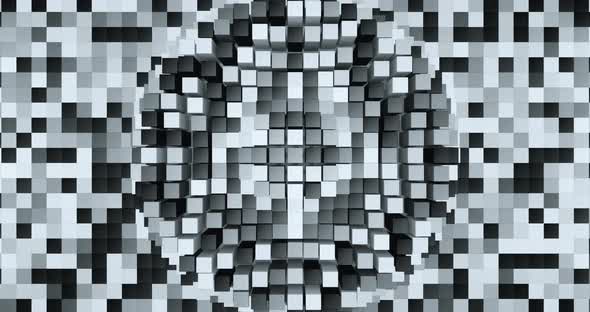 Abstract cubes background motion