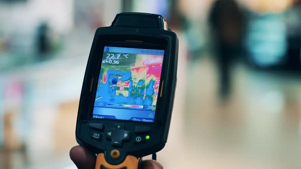 Screen of a Functioning Thermographic Camera